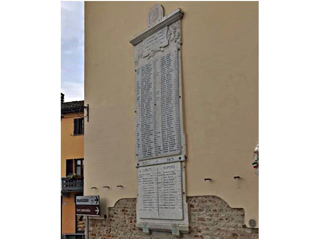 Memorial Plaque to the Fallen - Castagnole delle Lanze