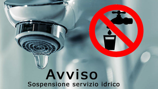 Interruzione servizio idrico in località Carossi e Annunziata